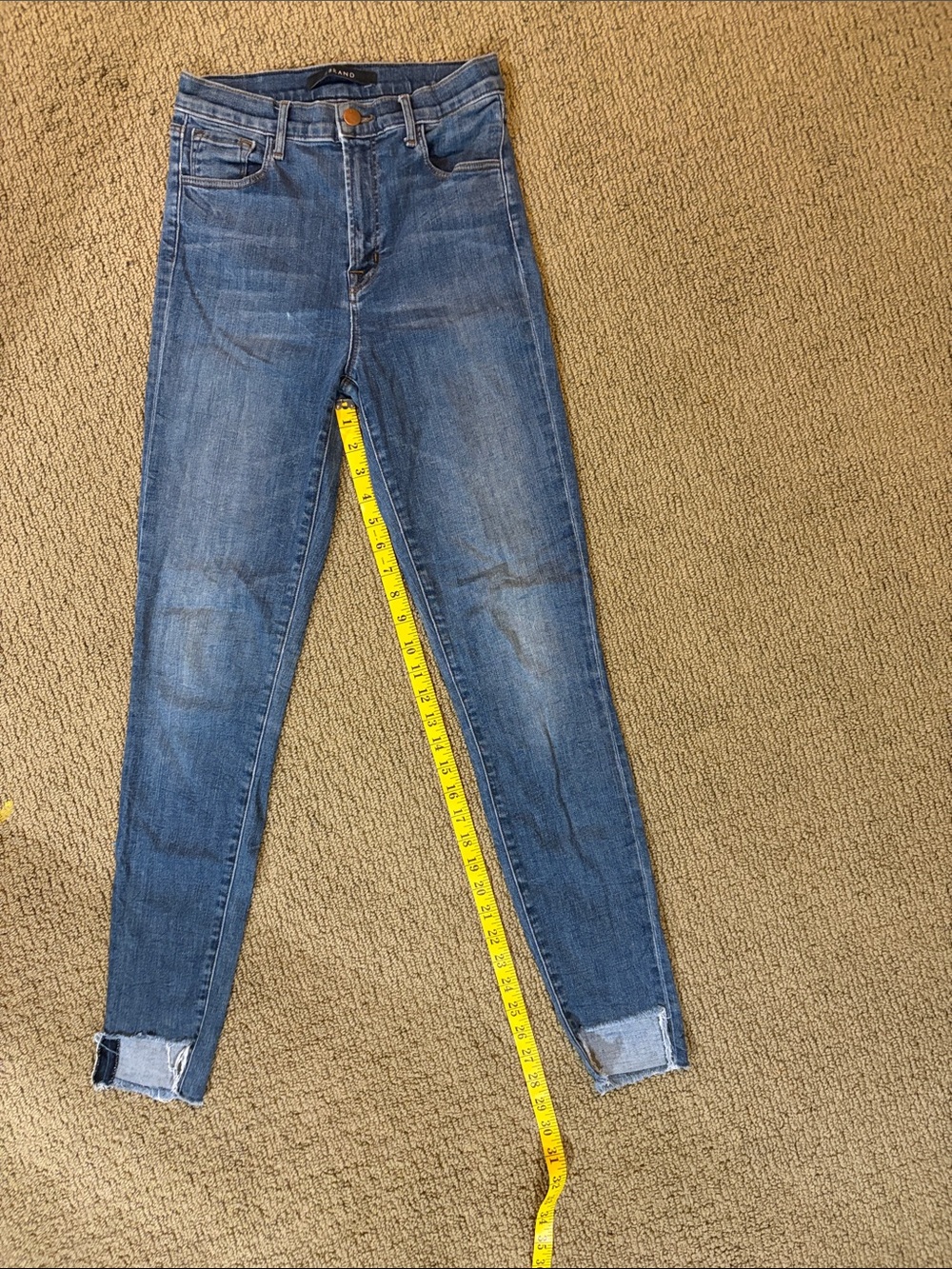 J Brand Women's Medium Blue High-Rise Skinny Jeans Size 25
